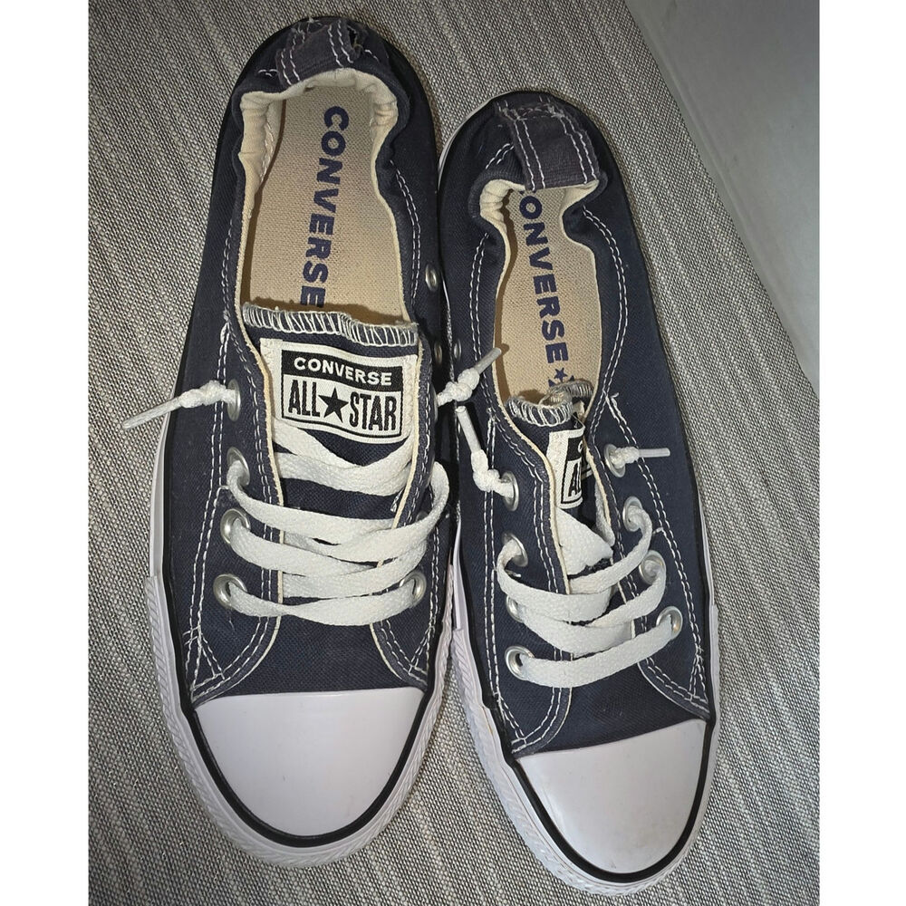 Converse Chuck Taylor All Star Shoreline Slip-On Sneakers Charcoal Canvas Sz 7.5